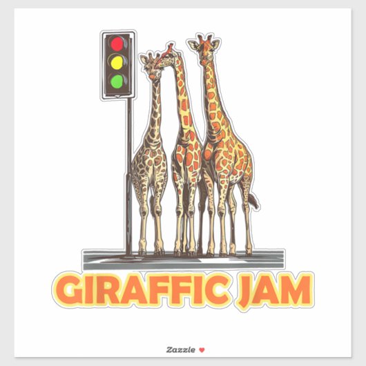 Grappige Pun Giraffe Jam Sticker (Vel)