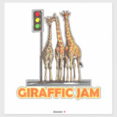 Grappige Pun Giraffe Jam Sticker (Vel)