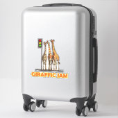 Grappige Pun Giraffe Jam Sticker (Koffer)