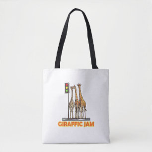 Grappige Pun Giraffe Jam Tote Bag
