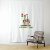 Grappige Pun Giraffe Jam Wandkleed (In situ)