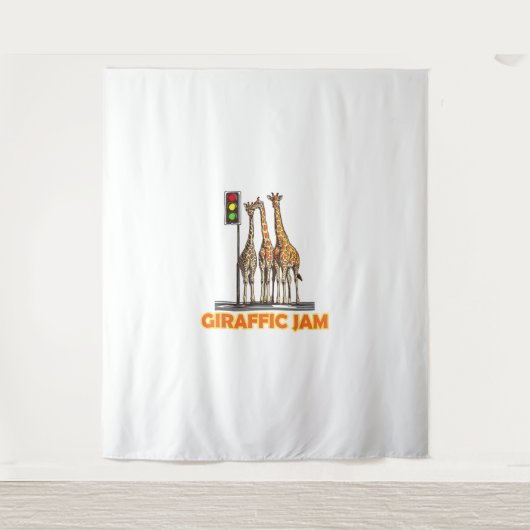 Grappige Pun Giraffe Jam Wandkleed (Voorkant)