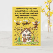 Grappige Pun House zwermende aanmoediging Kaart (Gele Bloem)