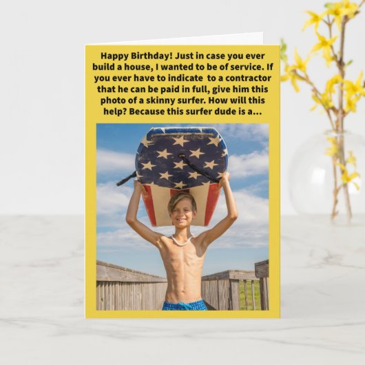 Grappige Pun Lean Waver Gelukkige Verjaardag Kaart (Gele Bloem)