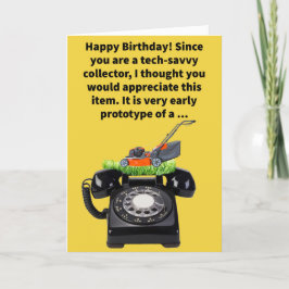 Grappige Pun Mowable Phone Gelukkige Verjaardag Kaart