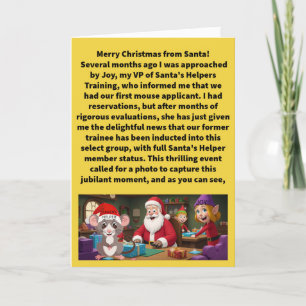 Grappige Pun Muizen Elf Vrolijk Kerstfeest Kaart