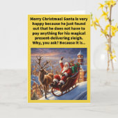 Grappige Pun Op Het Huis Vrolijk Kerstfeest Kaart (Gele Bloem)