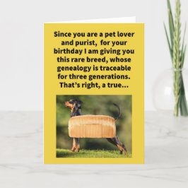 Grappige Pun Pure Brood Hond Gelukkige Verjaardag Kaart