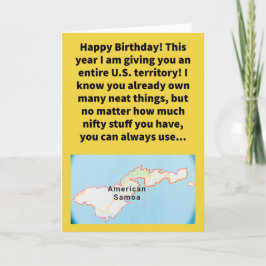 Grappige Pun Samoa Gelukkige Verjaardag Kaart