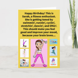 Grappige Pun Sarah Tonin' Happy Birthday Kaart