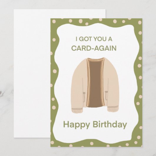 Grappige Pun Verjaardag Kaart Voor Papa Ouderdom J (Voorkant / Achterkant)