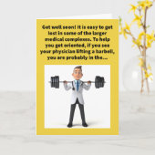 Grappige Pun Weighting Room Get Well Kaart (Gele Bloem)