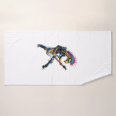Grappige Punk Giraffe, Rock'n Roll Gothic Giraffe, Badhanddoek (Badhanddoek)