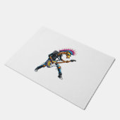 Grappige Punk Giraffe, Rock'n Roll Gothic Giraffe, Deurmat (Schuin)