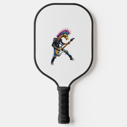Grappige Punk Giraffe, Rock'n Roll Gothic Giraffe, Pickleball Paddle (Voorkant)