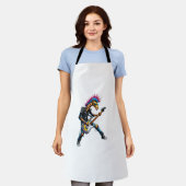 Grappige Punk Giraffe, Rock'n Roll Gothic Giraffe, Schort (Gedragen)
