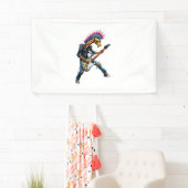 Grappige Punk Giraffe, Rock'n Roll Gothic Giraffe, Spandoek (Insitu)