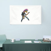 Grappige Punk Giraffe, Rock'n Roll Gothic Giraffe, Spandoek (Beurs)