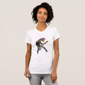 Grappige Punk Giraffe, Rock'n Roll Gothic Giraffe, T-shirt (Voorkant volledig)