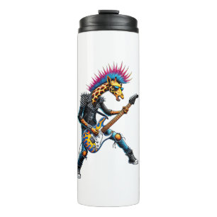 Grappige Punk Giraffe, Rock'n Roll Gothic Giraffe, Thermosbeker