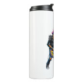Grappige Punk Giraffe, Rock'n Roll Gothic Giraffe, Thermosbeker (Gedraaid links)