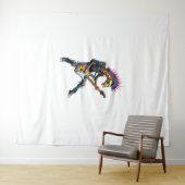 Grappige Punk Giraffe, Rock'n Roll Gothic Giraffe, Wandkleed (In Situ (horizontaal))
