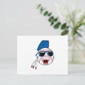 Grappige Punk-honkbal Briefkaart (Staand voorkant)