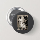 Grappige Punk Kat Tattoo Kunstenaar Goth Subcultuu Ronde Button 5,7 Cm (Voorkant /achterkant)