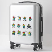 Grappige Punk Kikker Sticker Set — Mohawk Kikker (Koffer)