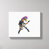 Grappige Punkgiraffe, Rock'n Roll-gothgiraffe, Git Canvas Afdruk (Voorkant)