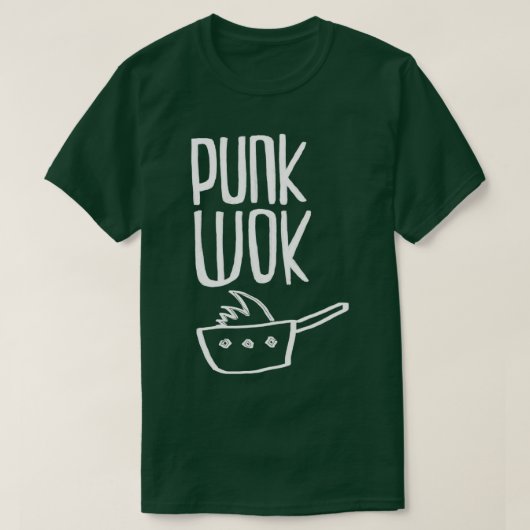 Grappige punkrock pun punk wok t-shirt (Design voorkant)