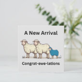 GRAPPIGE PUNNY BABY GEFELICITEERD FEESTDAGENKAART (Staand voorkant)