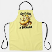 Grappige punny banaan glimlach woord kunst schort (Voorkant)