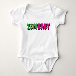 Grappige Punny Schattigee 'ZomBaby' Creepy Typogra Romper