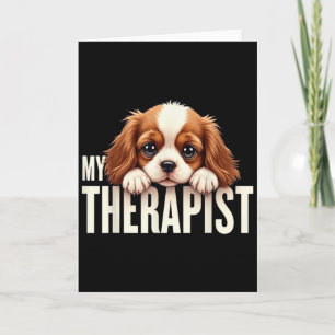 Grappige Pup Mijn Therapeut Cavalier King Charles  Kaart