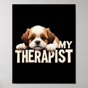 Grappige Pup Mijn Therapeut Shih Tzu Hond Poster