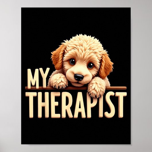 Grappige Pup Mijn Therast Odle Hond  Poster (Voorkant)