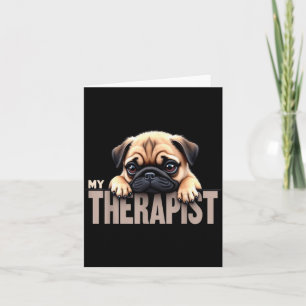 Grappige Pup Mijn Therast Pug Hond Kaart