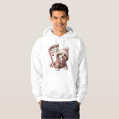 Grappige Pup "Sneeuw, geen sprake van dat ik wegga Hoodie (Voorkant volledig)
