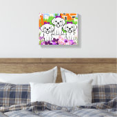 Grappige Puppies Canvas Afdruk (Insitu (Slaapkamer))