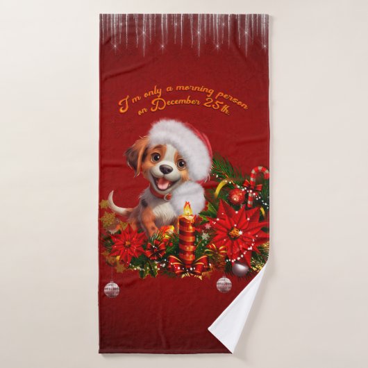 Grappige puppy badhanddoek (Badhanddoek)