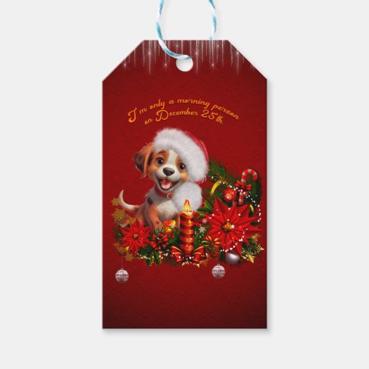 Grappige puppy cadeaulabel (Voorkant)