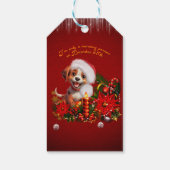 Grappige puppy cadeaulabel (Achterkant)
