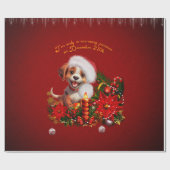 Grappige puppy cadeaupapier (Vlak)