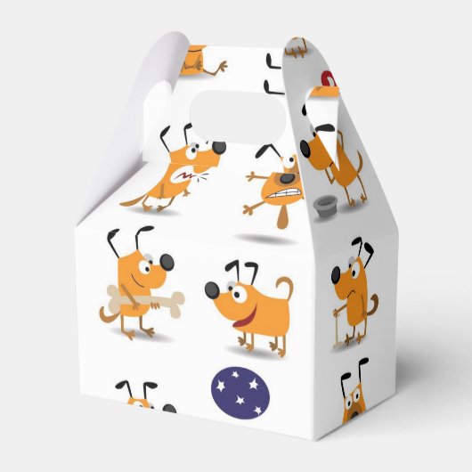 Grappige Puppy - Gevel Bedankdoosjes (Voorkant Zijde)