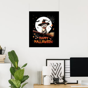 Grappige Puppy Heks Snoep Spoken Halloween Poster