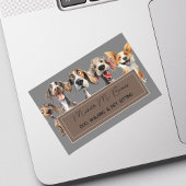 Grappige Puppy Hond Walker Groomer Pet Care Afsprakenkaartje