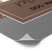 Grappige Puppy Hond Walker Groomer Pet Care Modern Poster (Hoek)