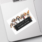 Grappige Puppy Hond Walker Groomer Pet Sitter Wit Afsprakenkaartje