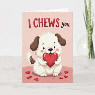 Grappige Puppy I Kauw Jou Kaart